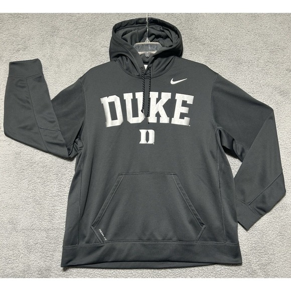 Nike Therma Fit Duke Blue Devils Hoodie Pullover Mens Size XL Gray College - Picture 1 of 10